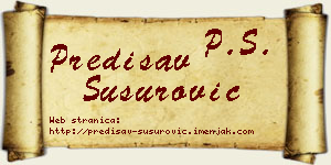 Predisav Susurović vizit kartica